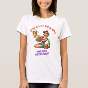Camiseta Cumprido por hambúrgueres e má decisão