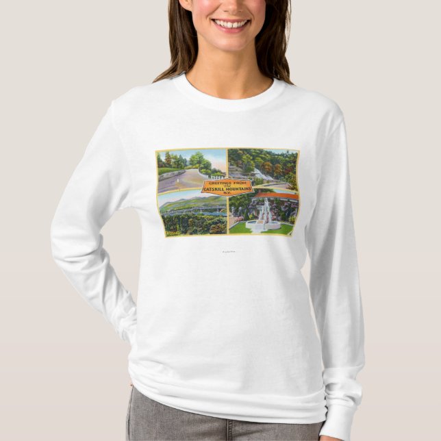 Camiseta Cumprimento com das vistas cénicos (Frente)