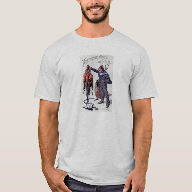 Camiseta Cumprimento de Krampus - Reenacting (Frente)