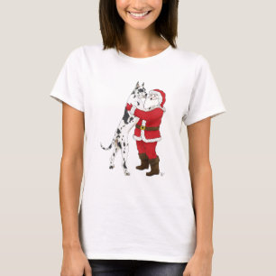 Camiseta Cumprimento Jowly do Natal de great dane