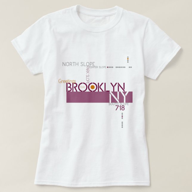 Camiseta Cumprimentos da inclinação do parque, Brooklyn (Frente do Design)