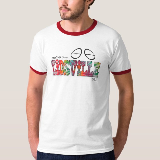 Camiseta Cumprimentos da tintura do laço de Lidsville (Frente)