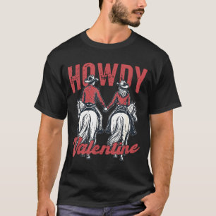 Camiseta Cumprimentos de Dia dos Namorados Casal Western Re