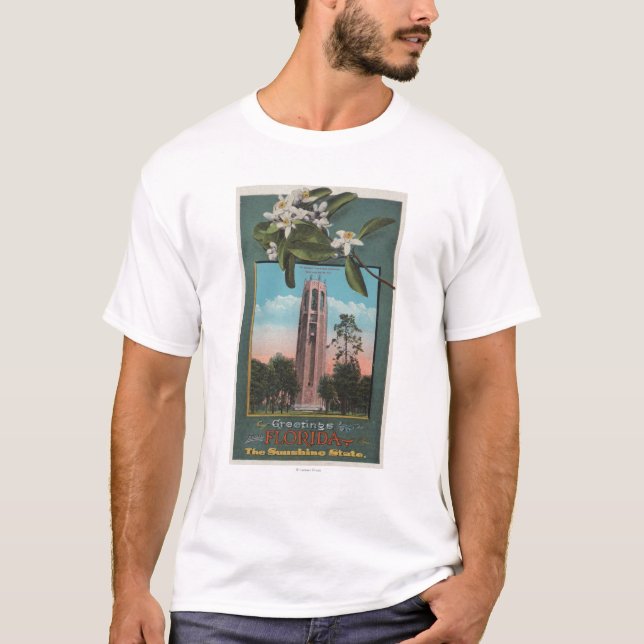 Camiseta Cumprimentos de Florida & de imagem do canto (Frente)