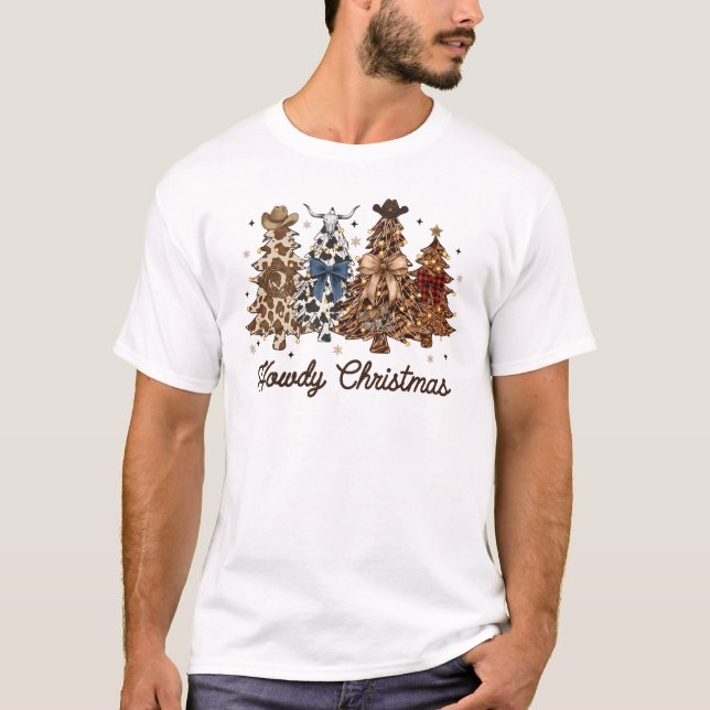 Camiseta Cumprimentos de Natal, Natal Western (Frente)