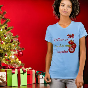 Camiseta Cumprimentos húngaros do Xmas