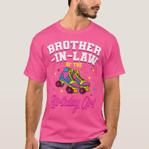 Camiseta Cunhado Da Garota De Aniversário Patins De Rodas