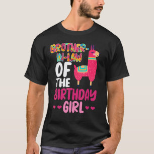 Camiseta Cunhado Da Llama De Aniversário Da Menina Bday Alp