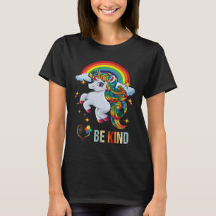 Camiseta Cunicornio de Conscientização Seja Gentil Asl Amor