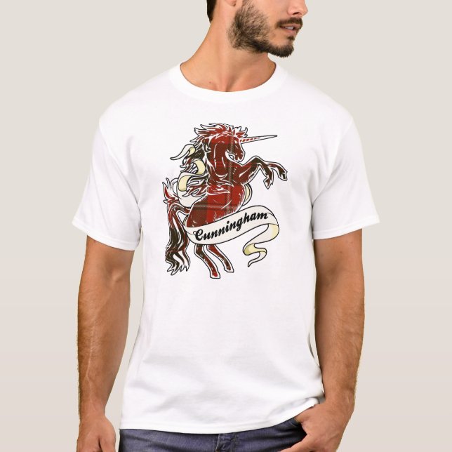 Camiseta Cunningham Tartan Unicorn (Frente)