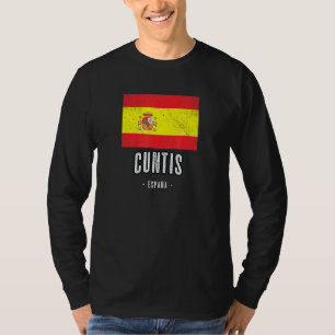 Camiseta Cuntis Espanha Es Flag Bandera Da Cidade Ropa