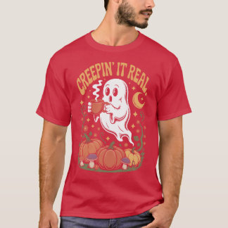 Camiseta Cup of Creepin It Real declares this charming retr
