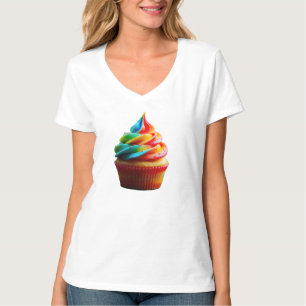 Camiseta Cupa de bolo de arco-íris deslumbrante do Slippery