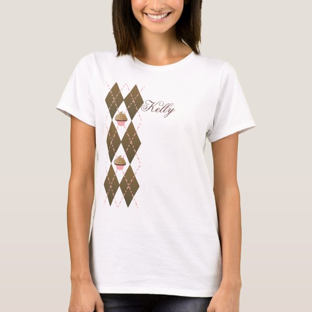 Camiseta Cupcake Argyle (Frente)