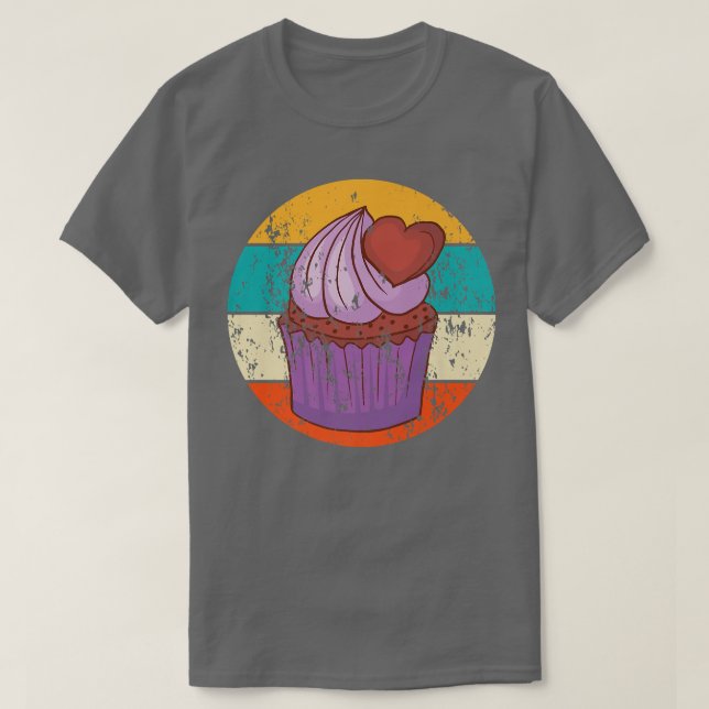 Camiseta Cupcake Baking Baker Bakery Vintage Retro 13 (Frente do Design)