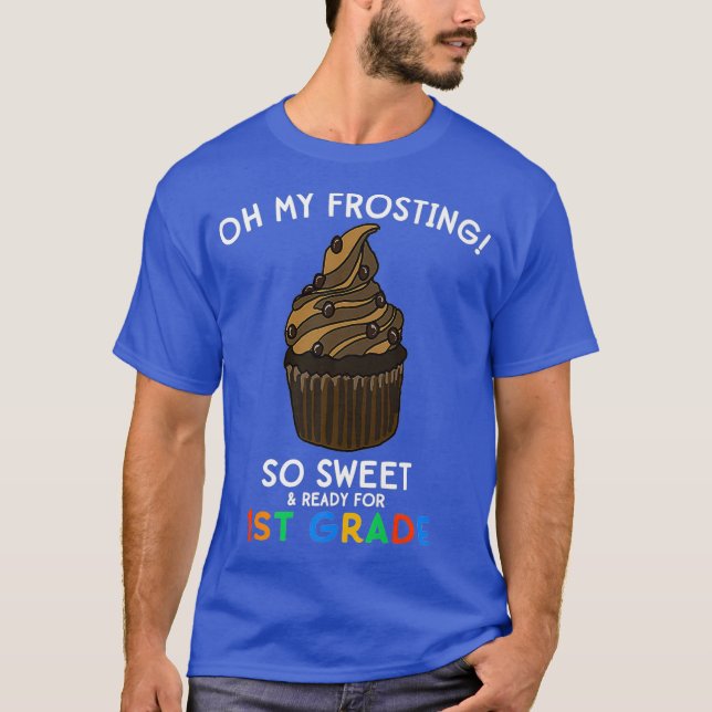 Camiseta cupcake de 1rua de volta à escola de cotação (Frente)