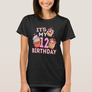 Camiseta Cupcake De Animais Bonitos E Divertidos É Meu Aniv