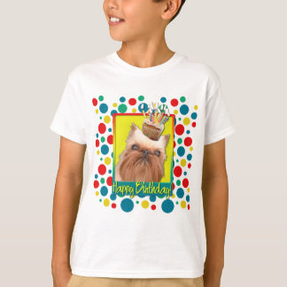 Camiseta Cupcake de aniversário - Bruxelas Griffon