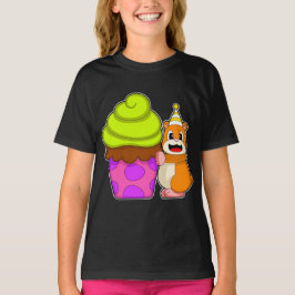 Camiseta Cupcake de Aniversário de Hamster