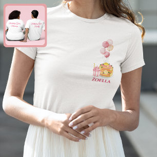 Camiseta Cupcake de Bolo Amarelo Cor-de-Rosa, garota de ani