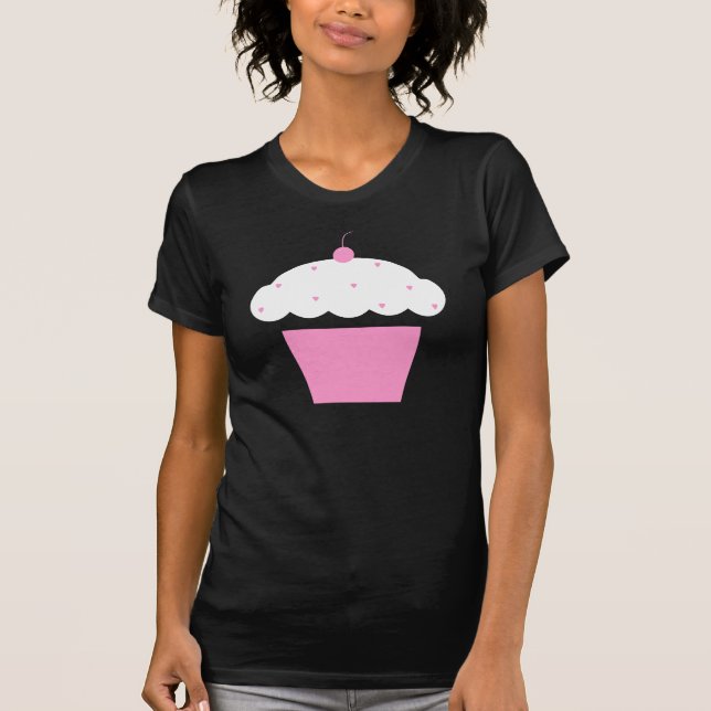 Camiseta cupcake de cereja (Frente)