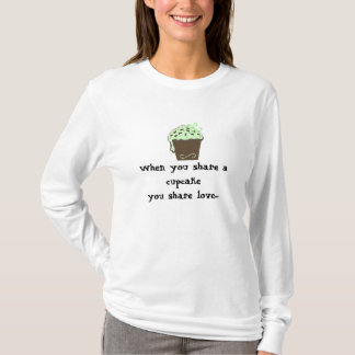 Camiseta Cupcake de Chocolate com Menta com Dito