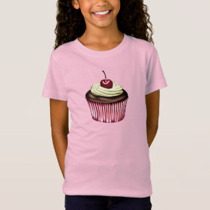 Camiseta Cupcake de chocolate com uma cereja no topo
