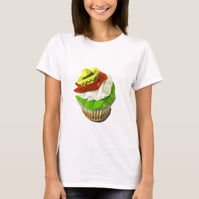 Camiseta Cupcake de Cinco de Mayo (Frente)