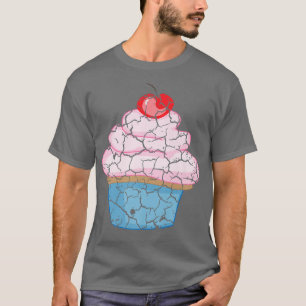 Camiseta cupcake de espuma de cozinhar de comida com dificu