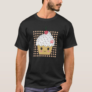 Camiseta Cupcake de Kawaii nas bolinhas