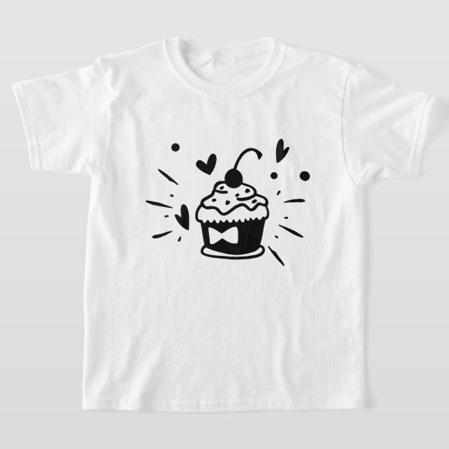 Camiseta cupcake de Mamãe giro  (Postura )