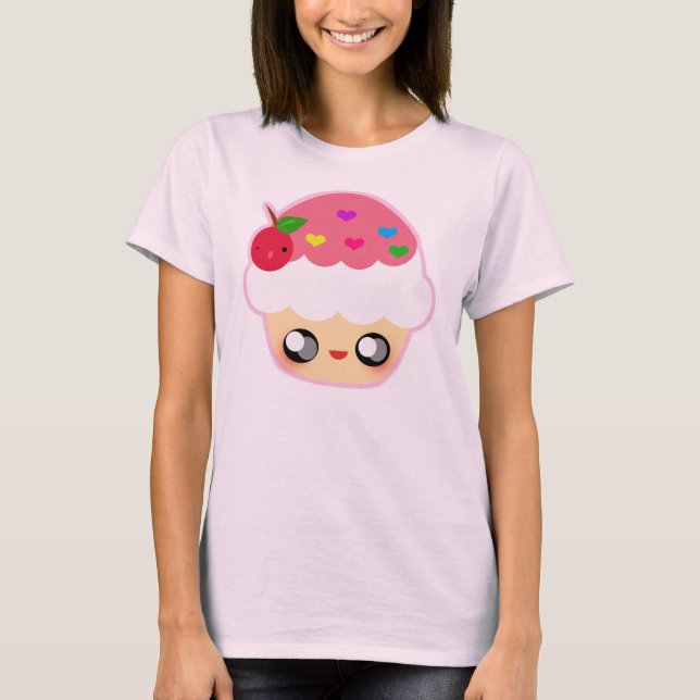 Camiseta Cupcake de morango (Frente)