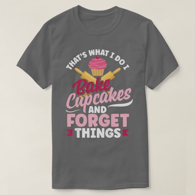 Camiseta Cupcake De Mulher Fazendo Ótima Assar (Frente do Design)