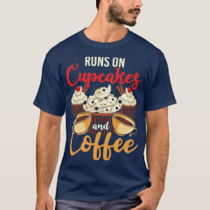 Camiseta Cupcake de polvilhais de folhas de espuma de café