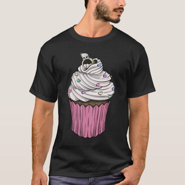 Camiseta Cupcake de proposta doce (Frente)