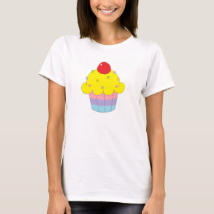Camiseta Cupcake do arco-íris