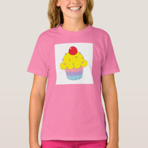 Camiseta Cupcake do arco-íris