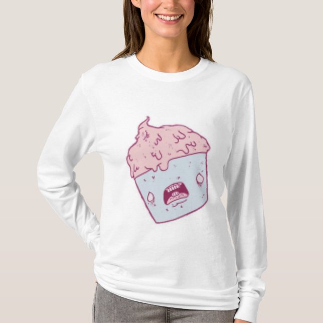 Camiseta cupcake do zombi (Frente)