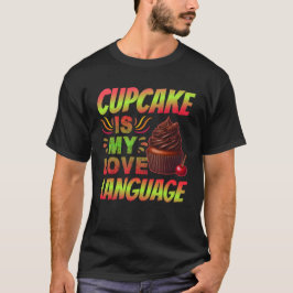 Camiseta cupcake é minha língua de amor
