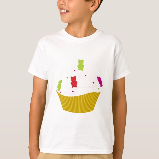Camiseta Cupcake gomoso do urso (Frente)