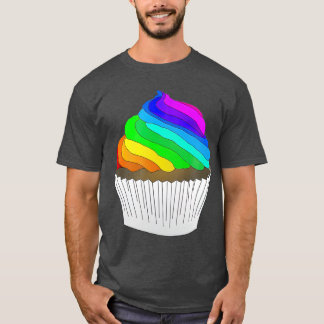 Camiseta Cupcake LGBT Arco-íris a cores LGBTQ