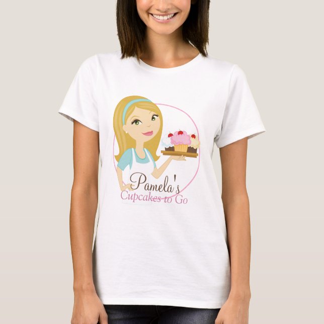 Camiseta Cupcake Loura D12 T-Shirt Design 1 (Frente)