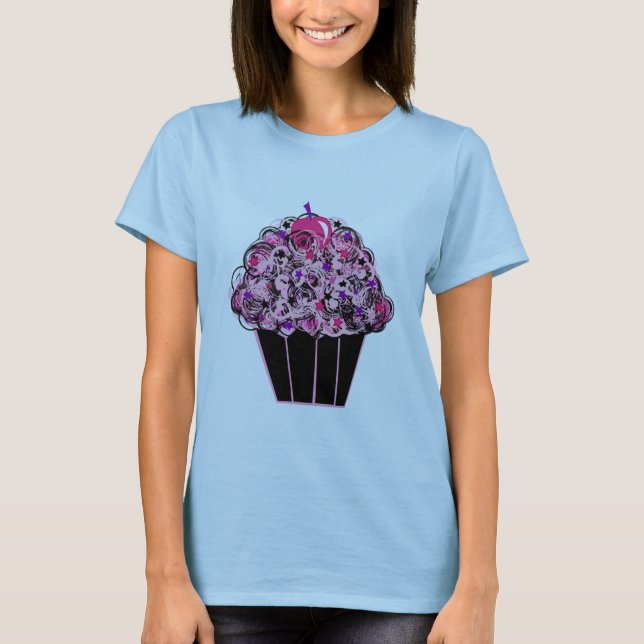 Camiseta Cupcake lunático (Frente)