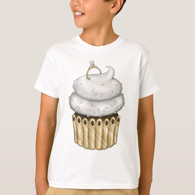 Camiseta Cupcake Noivado doce (Frente)