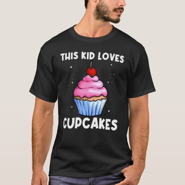 Camiseta Cupcake Para Crianças, Cupcake Para Faturação (Frente)