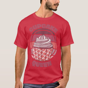 Camiseta Cupcake Rainha Engraçada Garota Fazendo Citação Di