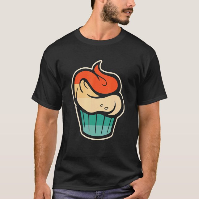 Camiseta Cupcake Retro Style Vintage Cupcake (Frente)
