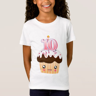 Camiseta Cupcake T de 10 anos - rosa