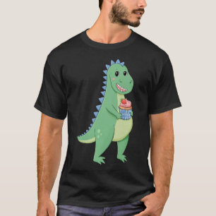 Camiseta Cupcake T-Rex Dinossaur Baker Pastor Chef Dino Lov