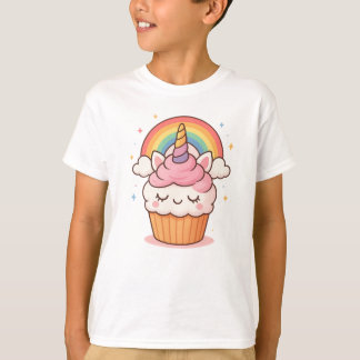 Camiseta Cupcake Unicórnio - Eserto Cute Kawaii Rainbow